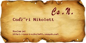 Csóri Nikolett névjegykártya