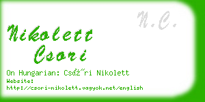 nikolett csori business card