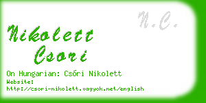 nikolett csori business card